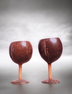 Eco-Friendly Wine Cup Made from Coconut Shell