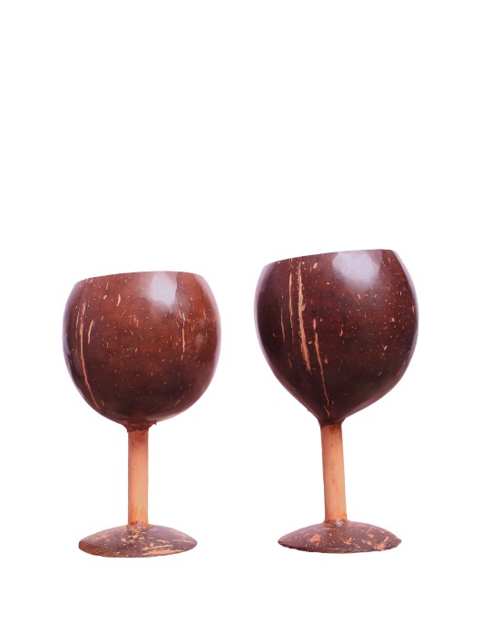 Eco-Friendly Wine Cup Made from Coconut Shell