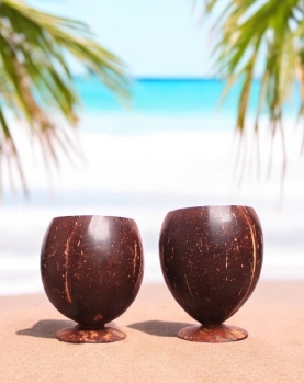 Eco-Friendly Coconut Shell Juice Cup